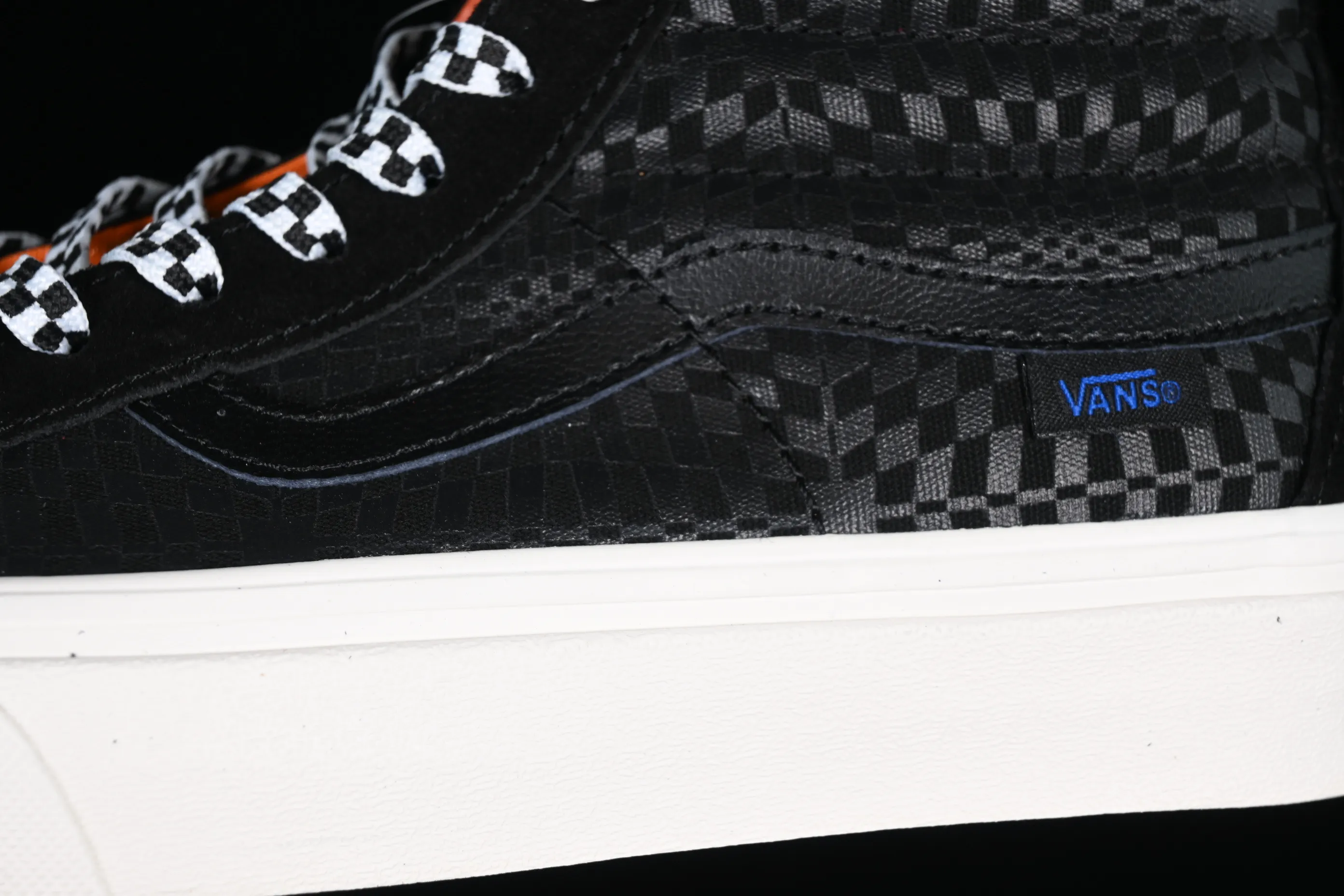 All categories Vans Vans series Vans Mid Vans SK8-Mid Vans mid-top black dark checkerboard Chinese casual sneakers VN0A391FJB2